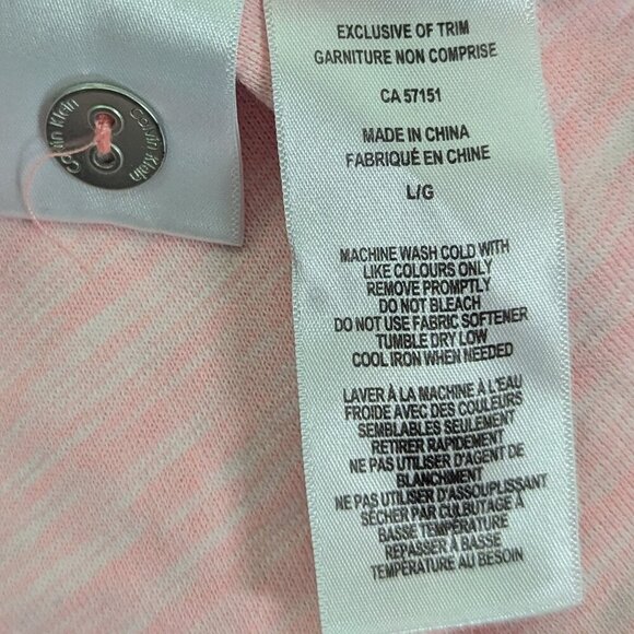 Calvin Klein Pink Space Dye Hoodie Pullover Sweatshirt Size L Kangaroo Pocket - Picture 5 of 6